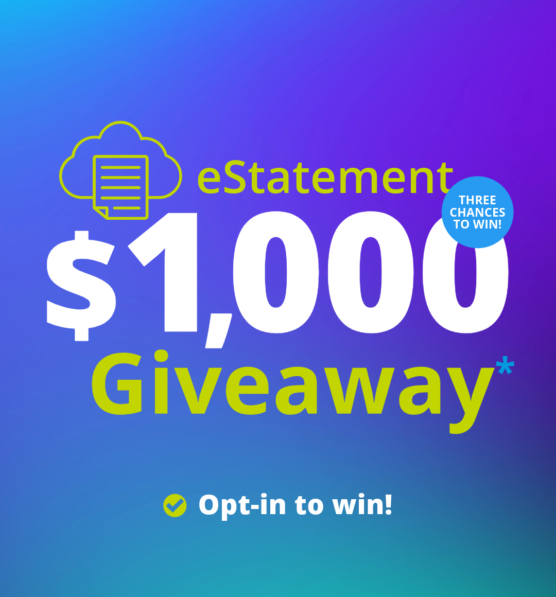 eStatement $1000 Giveaway